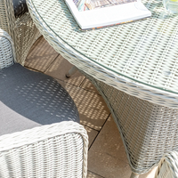 Stół ogrodowy RONDO 130cm royal biały