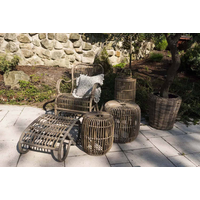 Stolik / puf rattanowy CANNES 35 cm naturalny