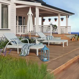 Leżak ogrodowy GRAZIA royal biały