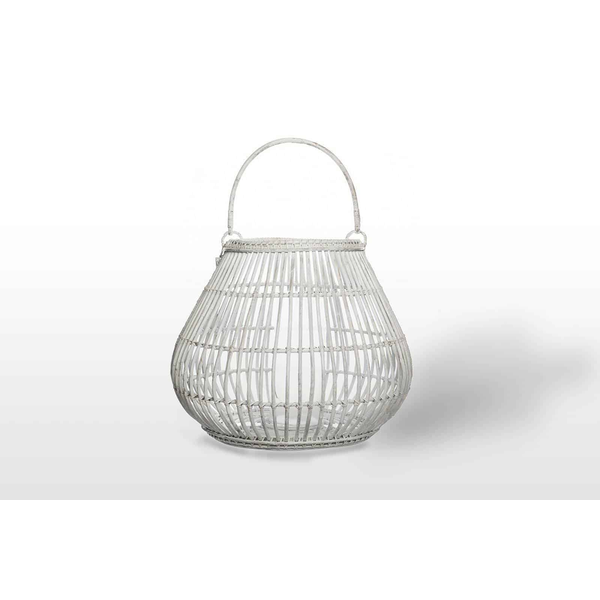 Lampion okrągły CAEN ⌀64cm x wys. 53cm biały przecierany