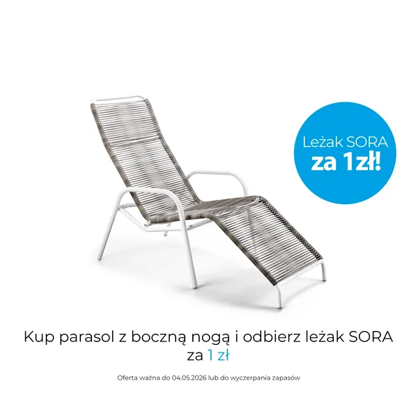 Leżak ogrodowy SORA biały
