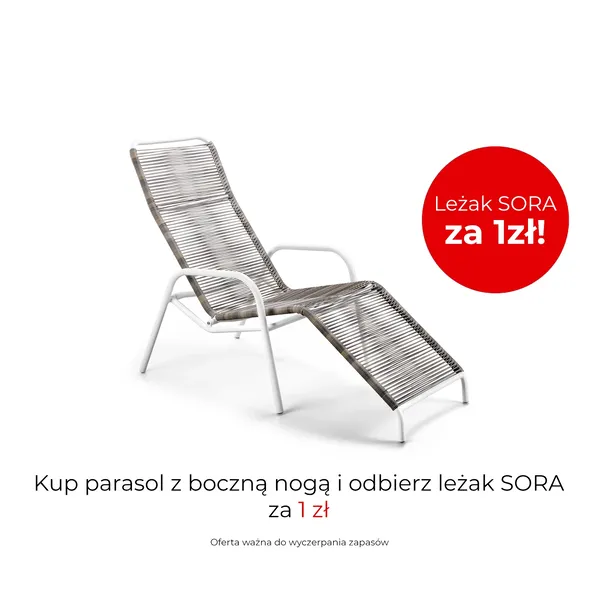 Leżak ogrodowy SORA biały