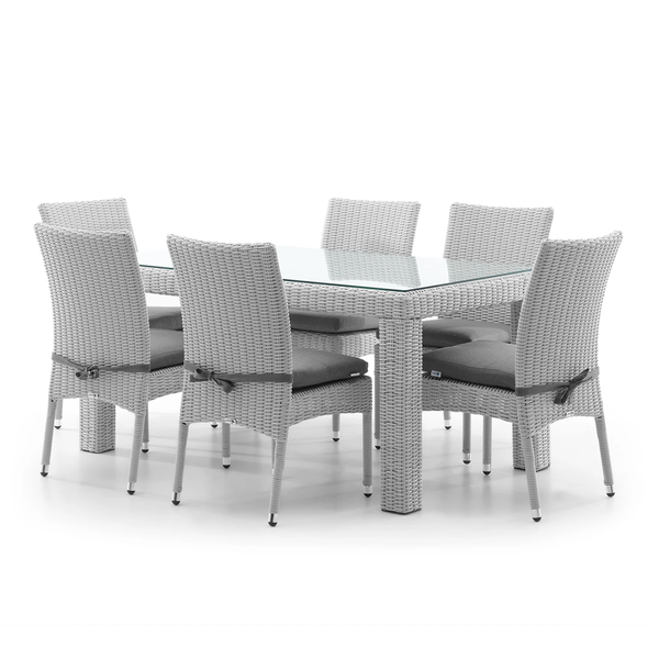 Meble ogrodowe jadalniane RAPALLO 160cm royal białe