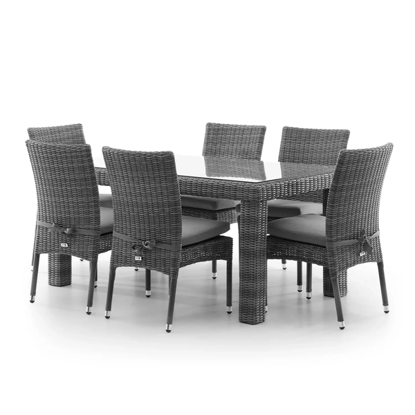 Meble ogrodowe jadalniane RAPALLO 160cm royal szare