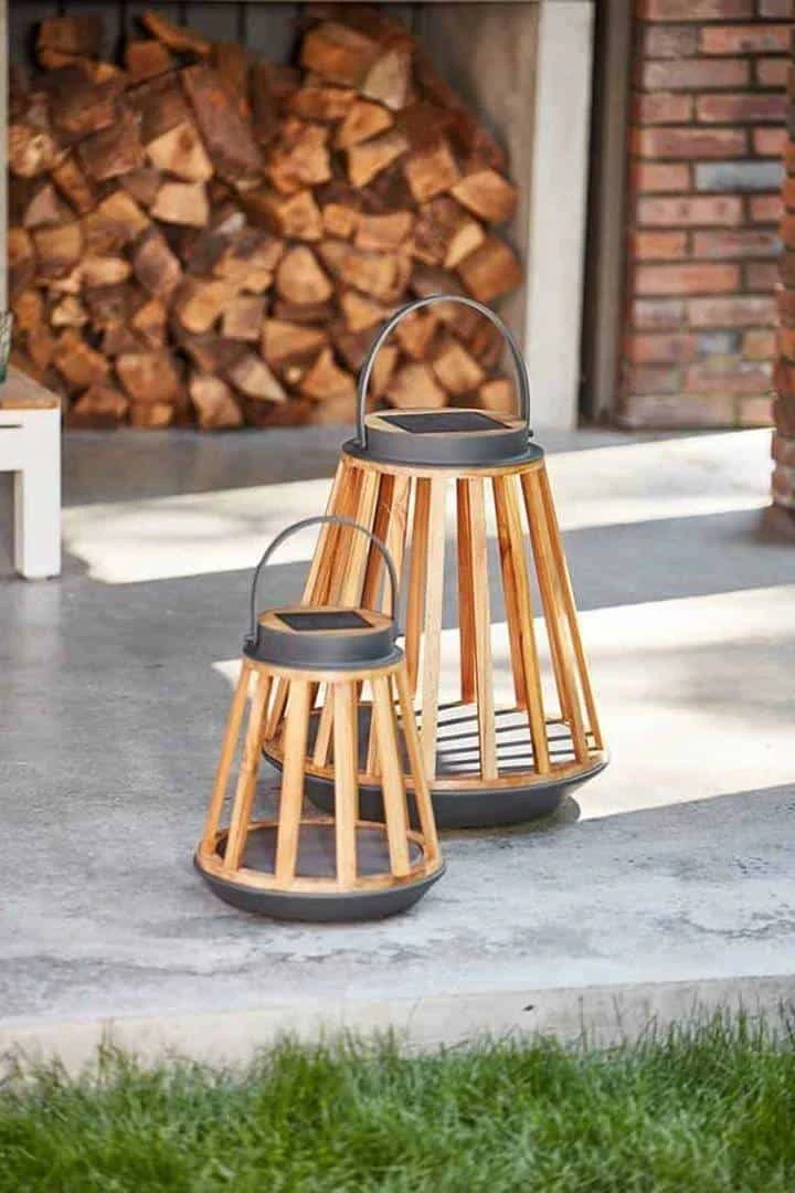Lampa solarna Mrs. Solar Kate teak antracyt M