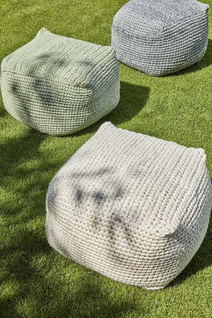 Puf ogrodowy kwadratowy Arezzo naturalny