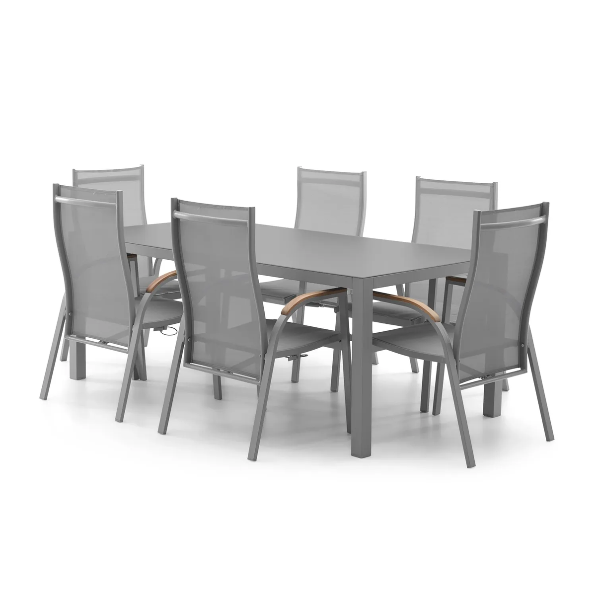 Meble ogrodowe OVIEDO szare teak