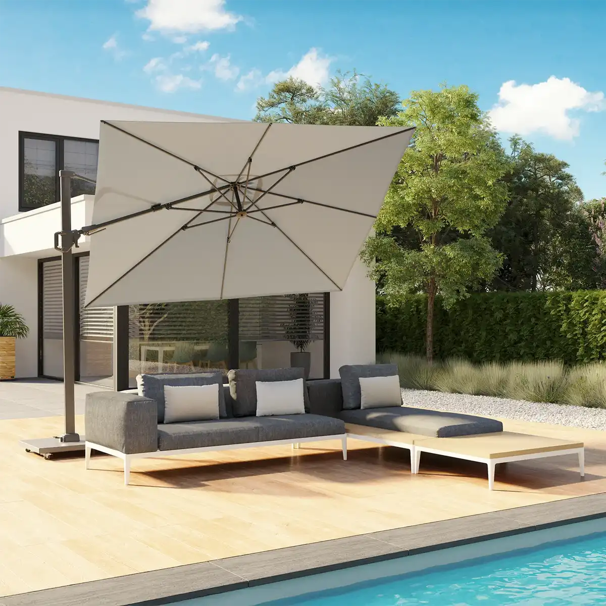 Parasol ogrodowy ​​​​​​Challenger T² Premium 3,5m x 2,6m