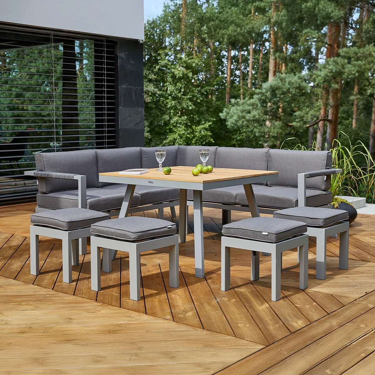 Zestaw ogrodowy GRADO II szary WYPRZEDAŻ