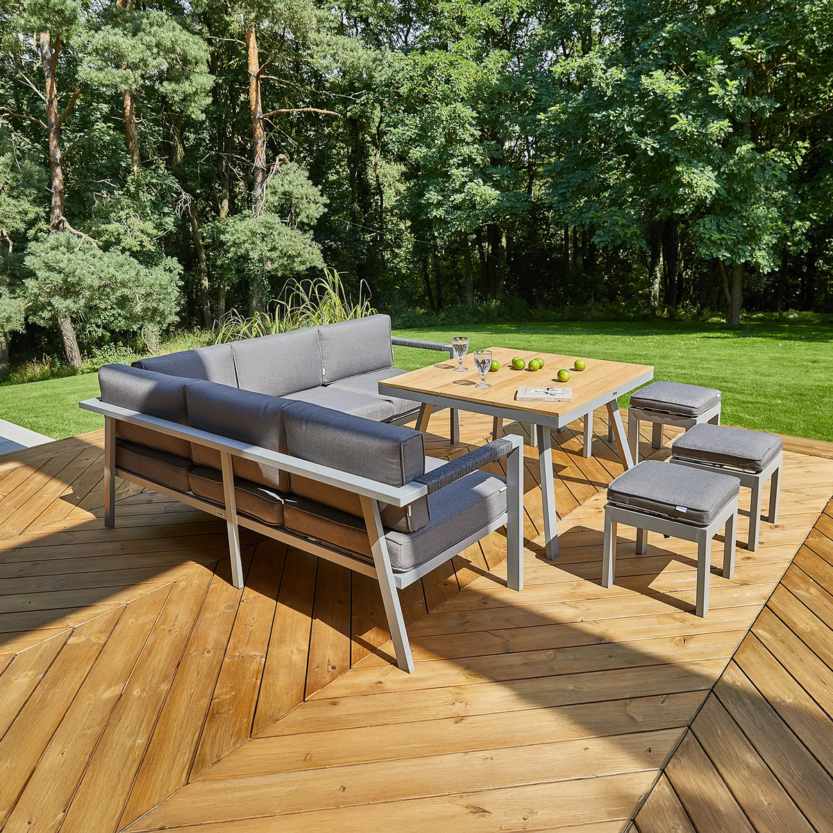 Zestaw ogrodowy GRADO II szary WYPRZEDAŻ