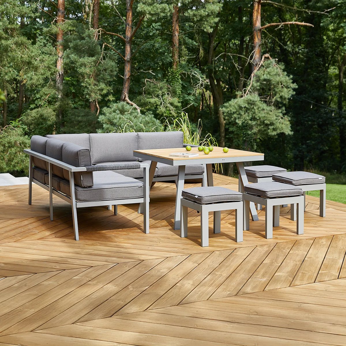 Zestaw ogrodowy GRADO II szary WYPRZEDAŻ