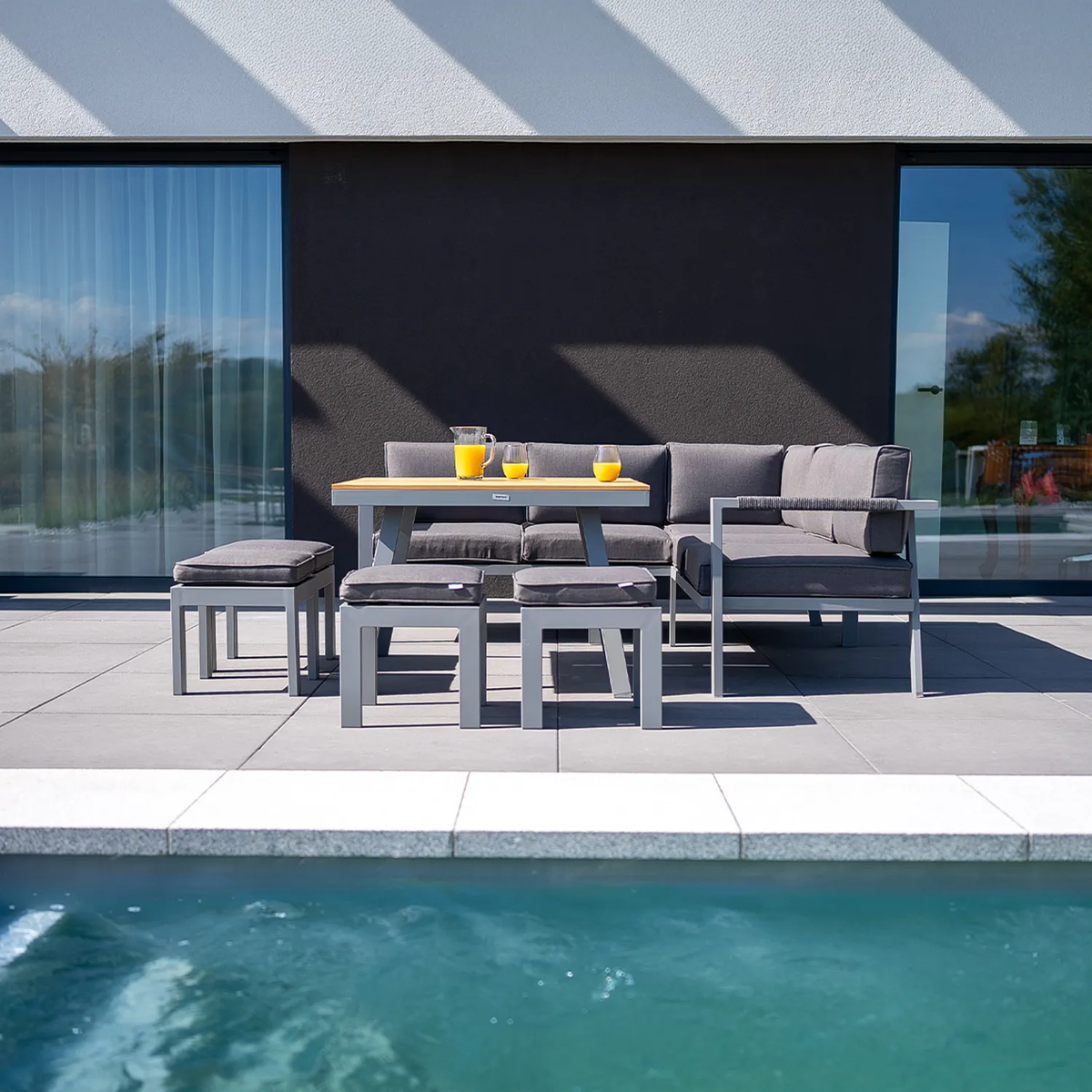 Zestaw ogrodowy GRADO II szary WYPRZEDAŻ