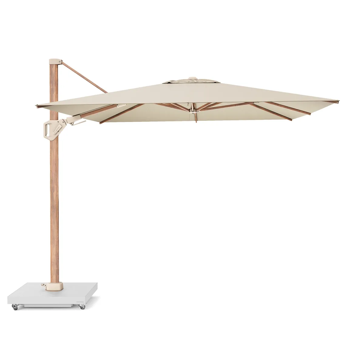 Parasol ogrodowy ​​​​​​Challenger T² Premium 3,5m x 2,6m - Wariant kolorystyczny: Champagne