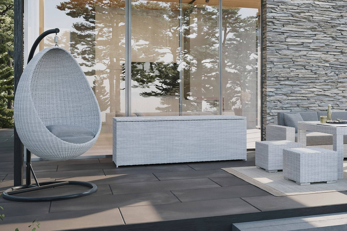 Skrzynia ogrodowa SCATOLA 200cm royal biała 1181L