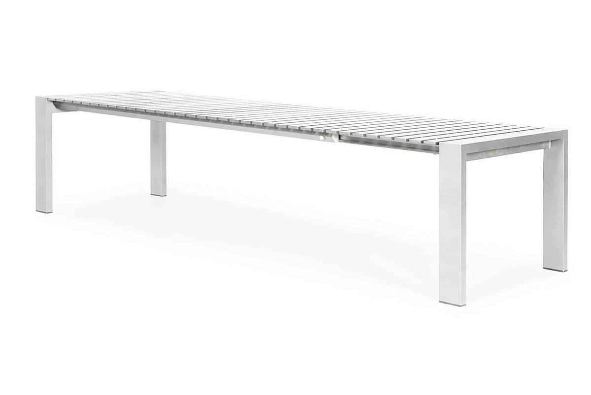 Stół ogrodowy rozkładany aluminiowy RIALTO 265cm biały