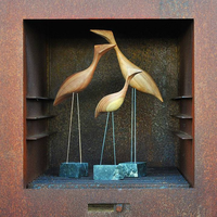 Figurka drewniana - Ptaszek XXXI