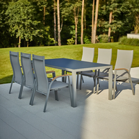 Meble ogrodowe OVIEDO szare teak