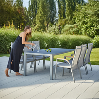 Meble ogrodowe OVIEDO szare teak