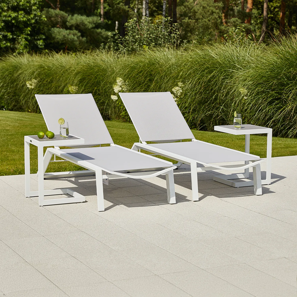 Leżak ogrodowy MURCIA biały