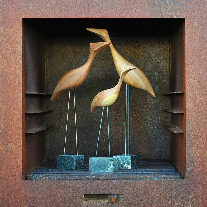 Figurka drewniana - Ptaszek XXXI