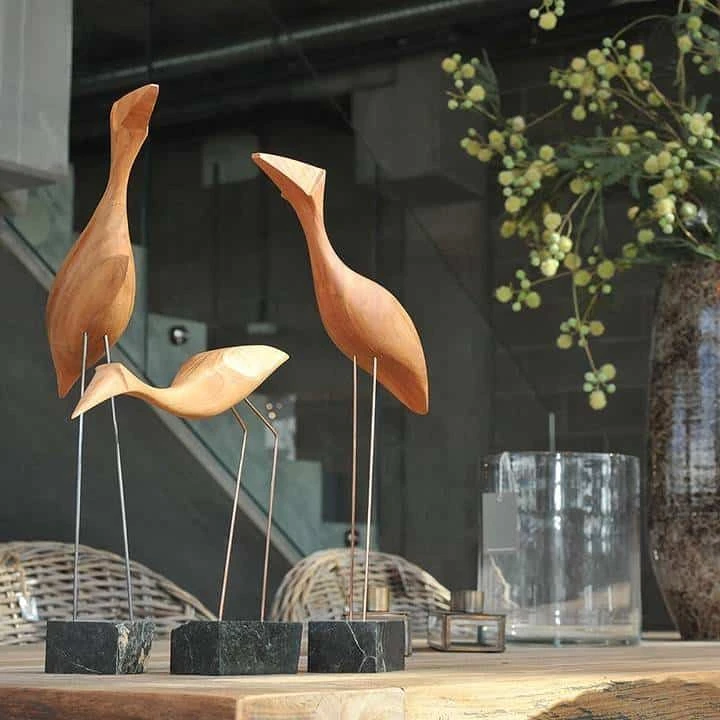 Figurka drewniana - Wróbelek IX