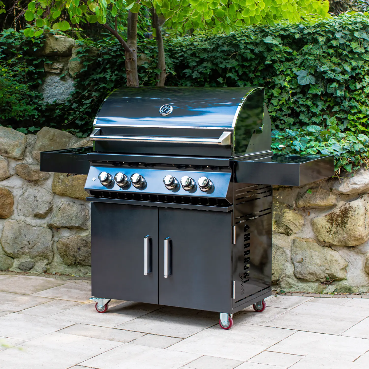 Grill ogrodowy gazowy STROMBOLI PRO 4-palnikowy czarny