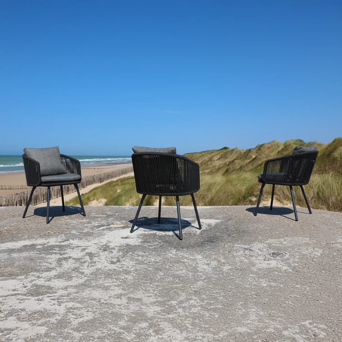 Krzesło ogrodowe HARBOUR antracyt