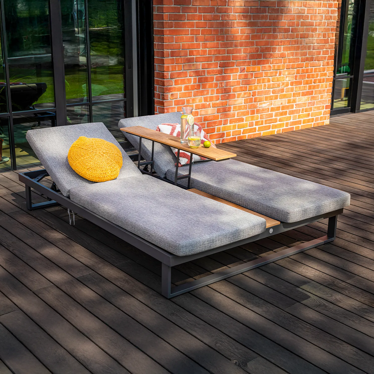 Leżak ogrodowy MALLORCA II antracyt