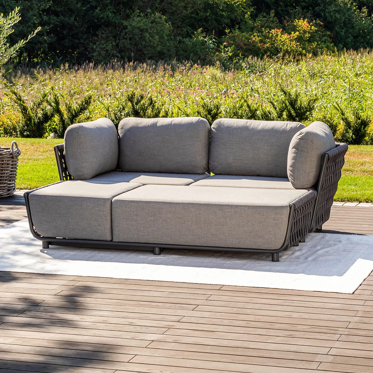 Pufa do siedzenia / podnóżek HUG antracyt