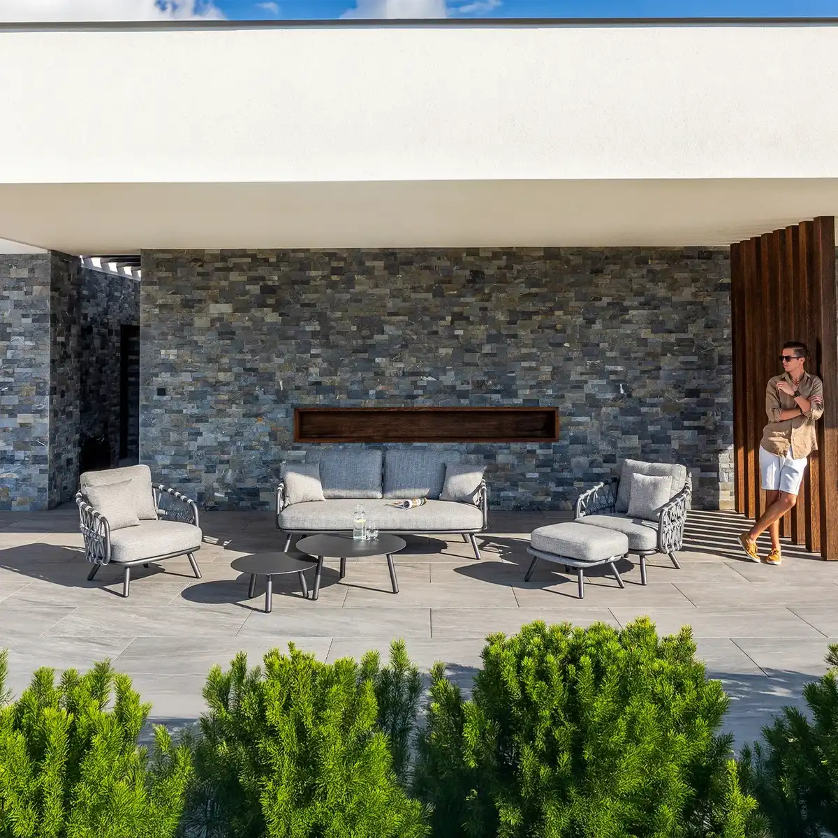 Zestaw mebli ogrodowych HARBOUR antracyt