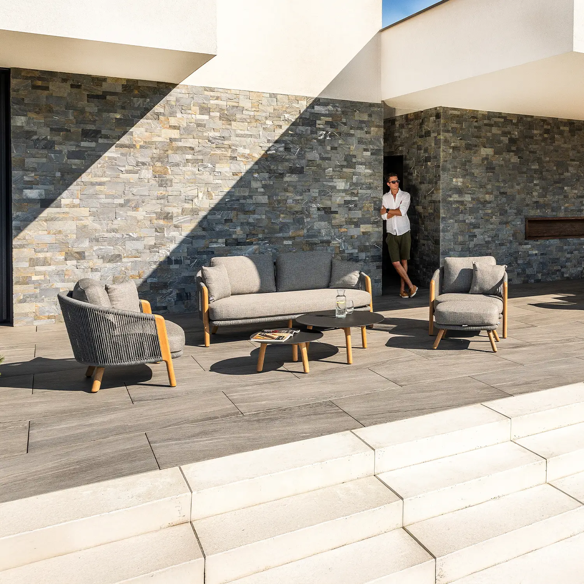 Zestaw mebli ogrodowych HAVEN antracyt