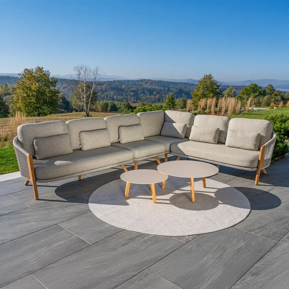 Zestaw ogrodowy narożny HAVEN mokka