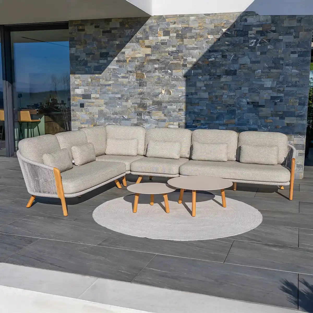 Zestaw ogrodowy narożny HAVEN mokka