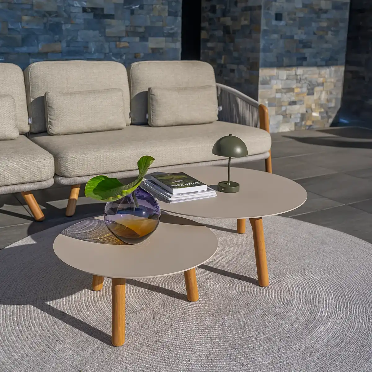 Zestaw ogrodowy narożny HAVEN mokka