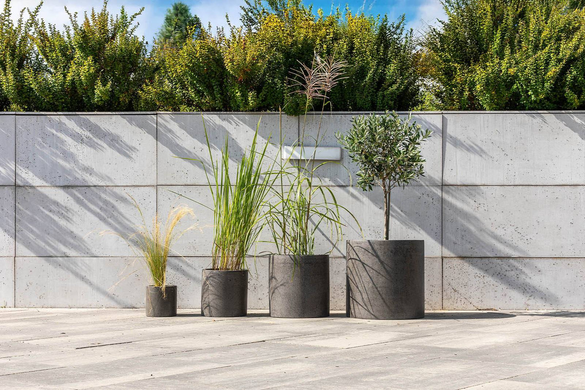 Donica na taras 10846 szara 50 cm