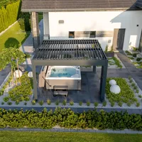 Elektryczna pergola tarasowa PRIME z oświetleniem LED 4x4m