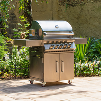 Grill ogrodowy gazowy PANAREA PRO 3-palnikowy srebrny