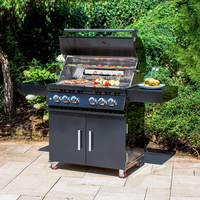 Grill ogrodowy gazowy STROMBOLI PRO 4-palnikowy czarny