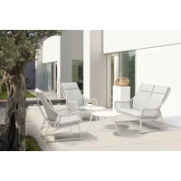 Stolik kawowy ogrodowy na taras DJ ⌀50 cm jasnoszary