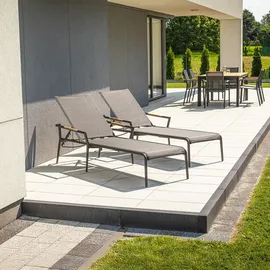 Leżak ogrodowy PETRA antracyt