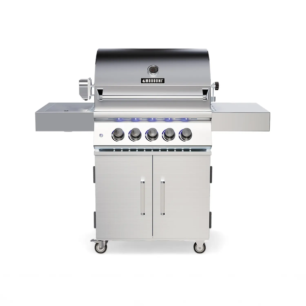 Grill ogrodowy gazowy PANAREA PRO 3-palnikowy srebrny