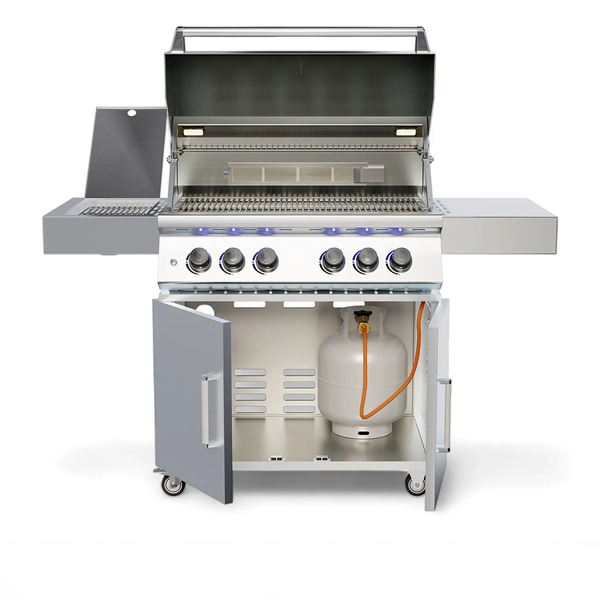 Grill ogrodowy gazowy STROMBOLI PRO 4-palnikowy srebrny