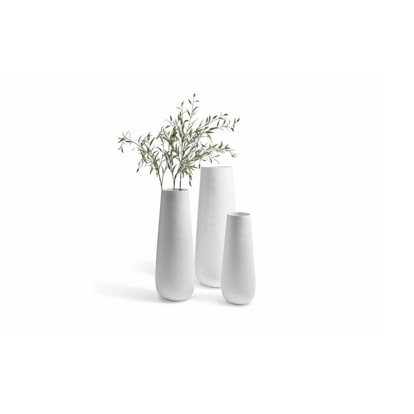 Wysoki wazon z aluminium VASI biały 120 cm