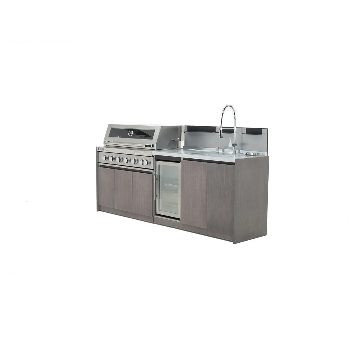 Grill ogrodowy gazowy - kuchnia BBQ VIEJA 6-palnikowa brązowa 1936 OUTLET (1)