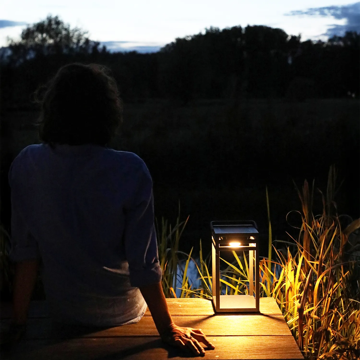 Lampa solarna EMMA mokka 15x15x28cm