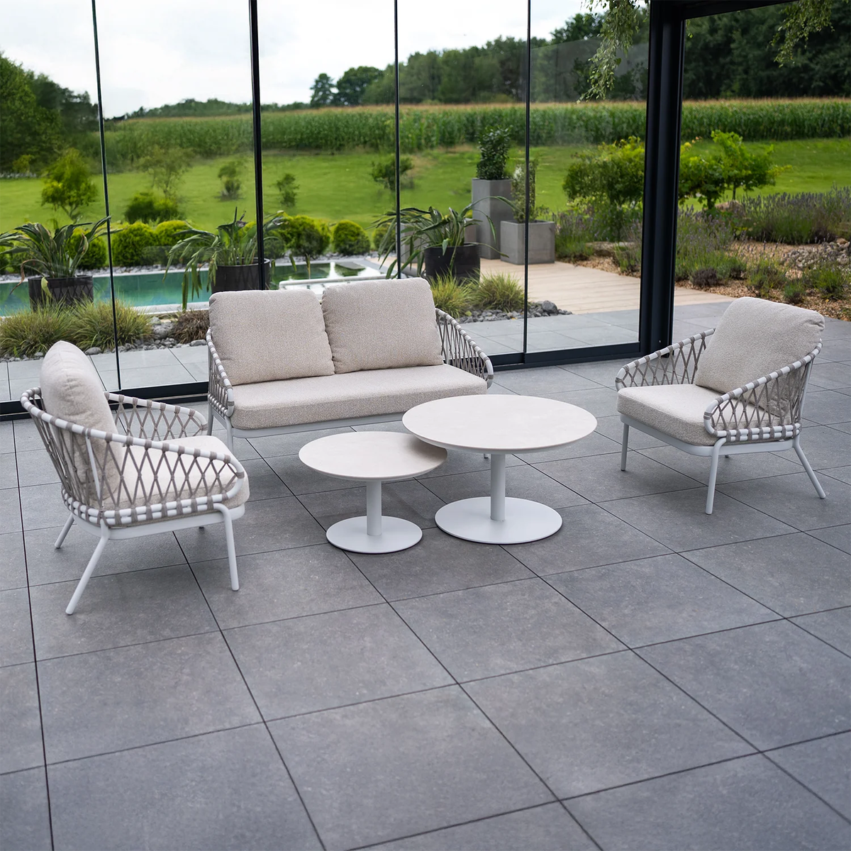 Meble ogrodowe HARBOUR NEO Ø120cm white 1795 OUTLET