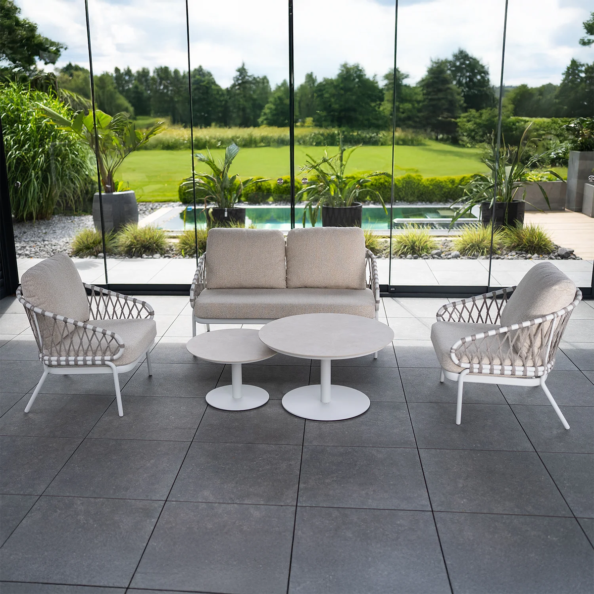 Meble ogrodowe HARBOUR NEO Ø120cm white 1795 OUTLET