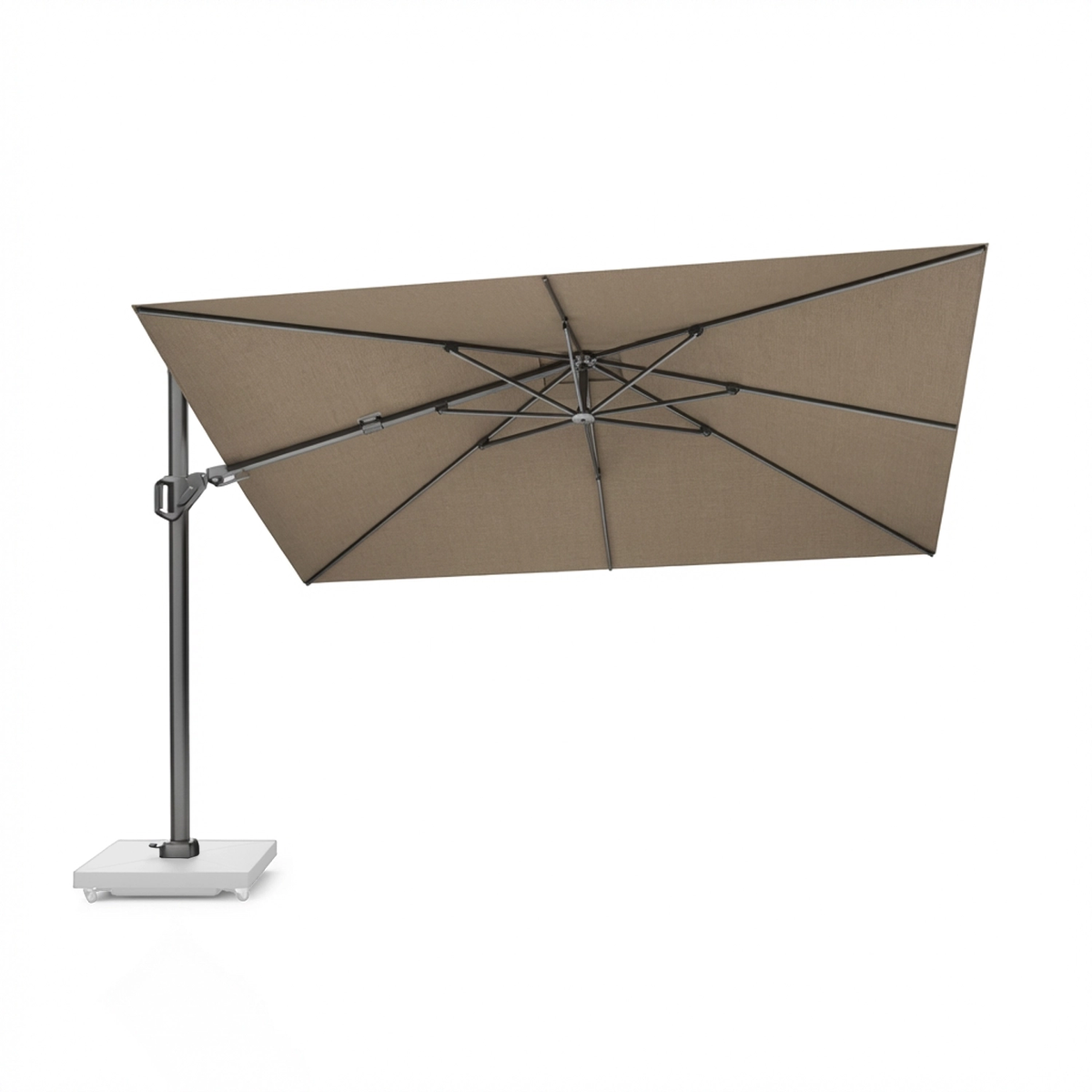 Parasol ogrodowy ​​​​​​Challenger T² Premium 2,6m x 3,5m - Wariant kolorystyczny: Havana