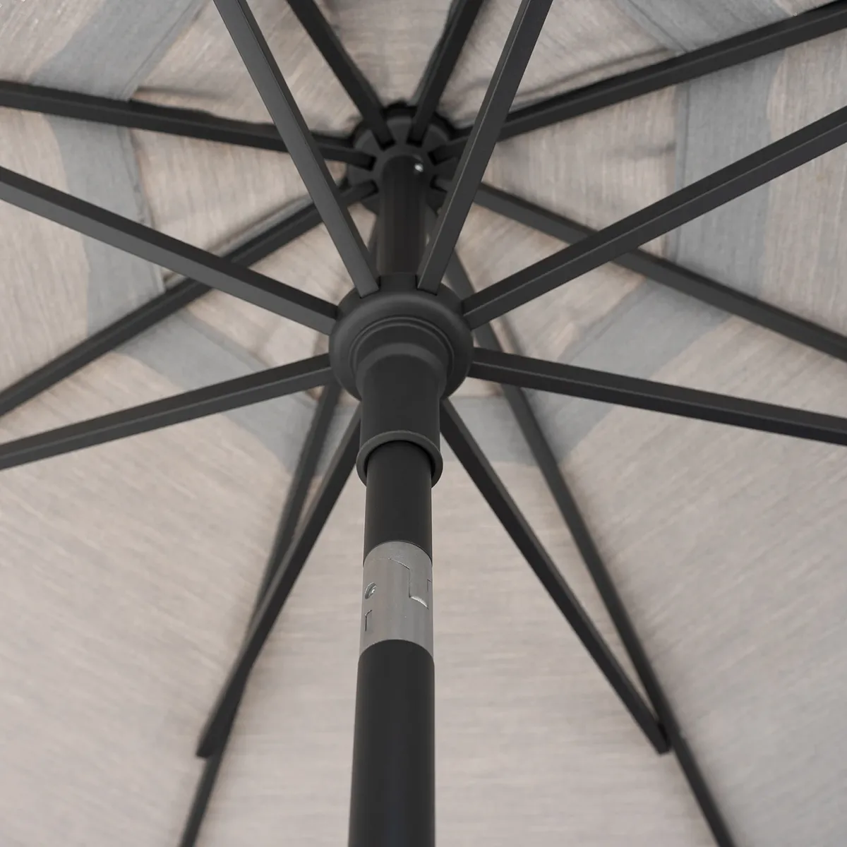 Parasol MAROCCO 4x4m szary + baza 200kg szara 1457 OUTLET (1)