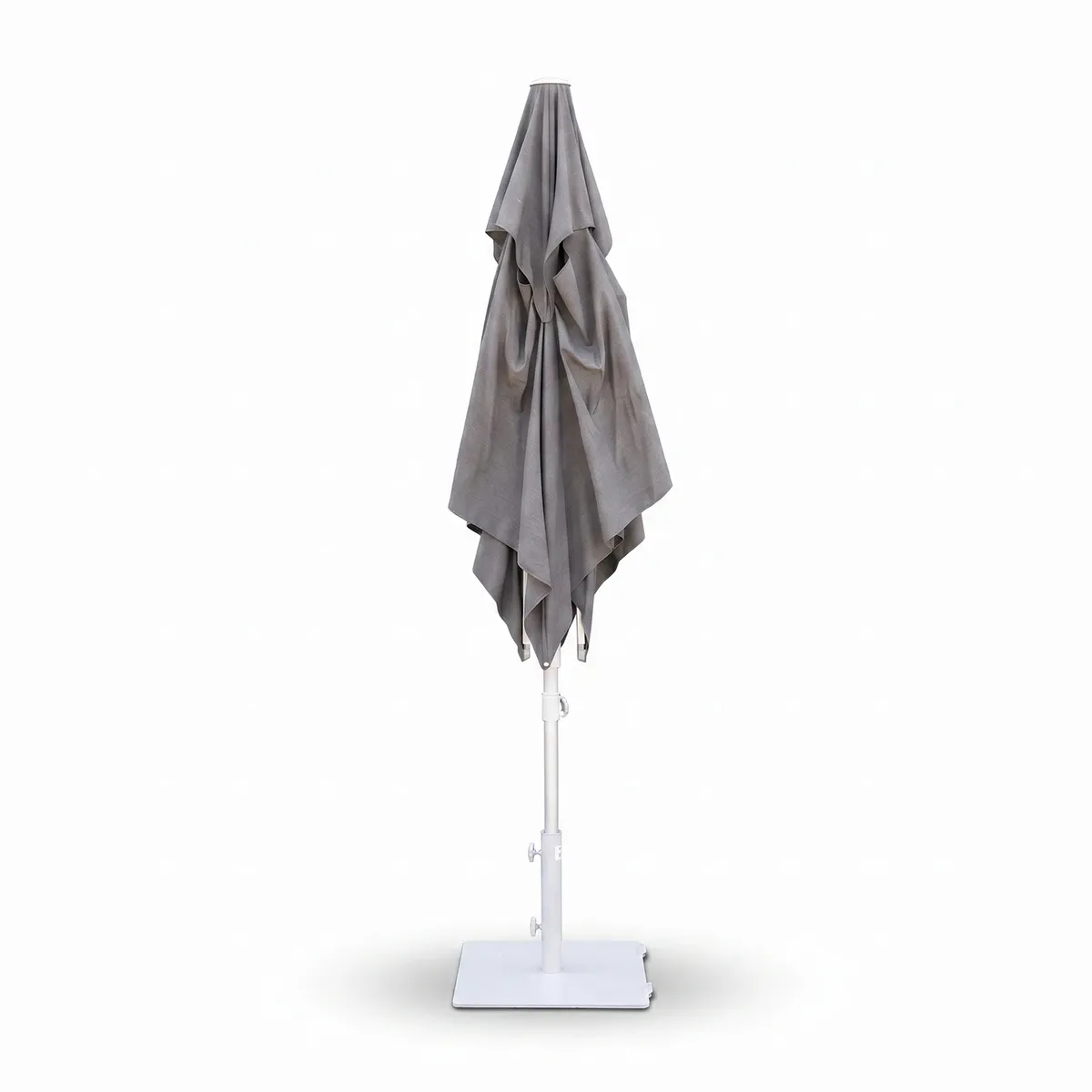 Parasol SANTORINI Ø2,5m szary + baza 25kg szara 1458 OUTLET (1)